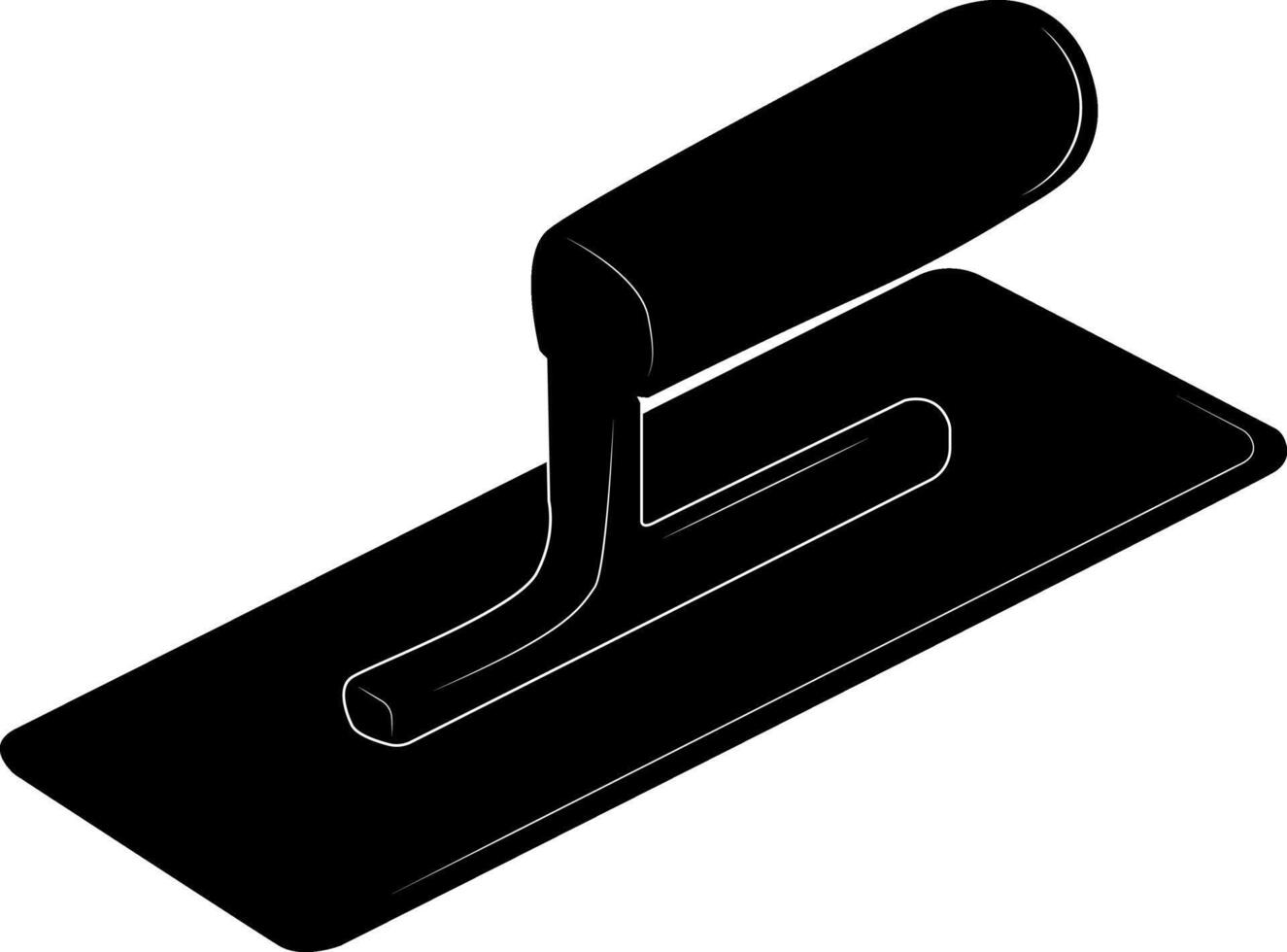 Spatula. Hand tool with a flat blade, designed for applying building mixtures, putty. Finishing and repair work. Construction and repair. vector