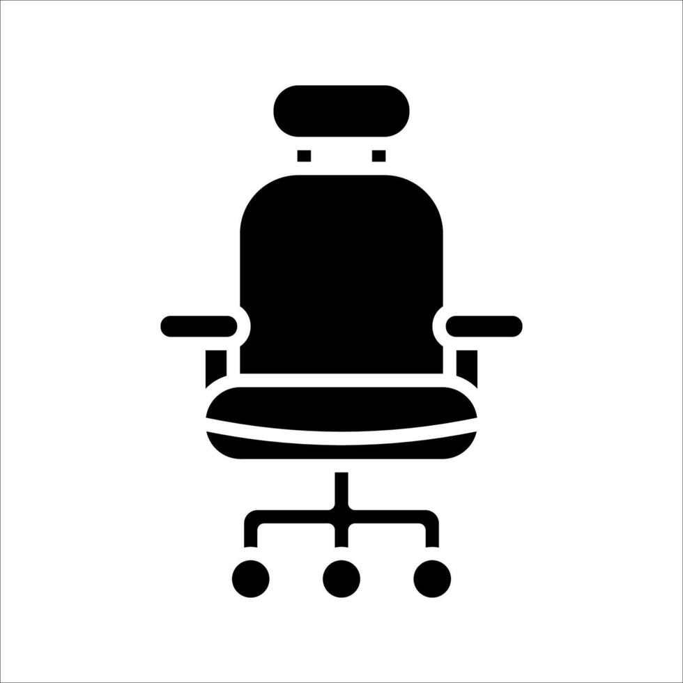 Office Chair Icon . Symbol isolated white background. illustration. color editable. vector