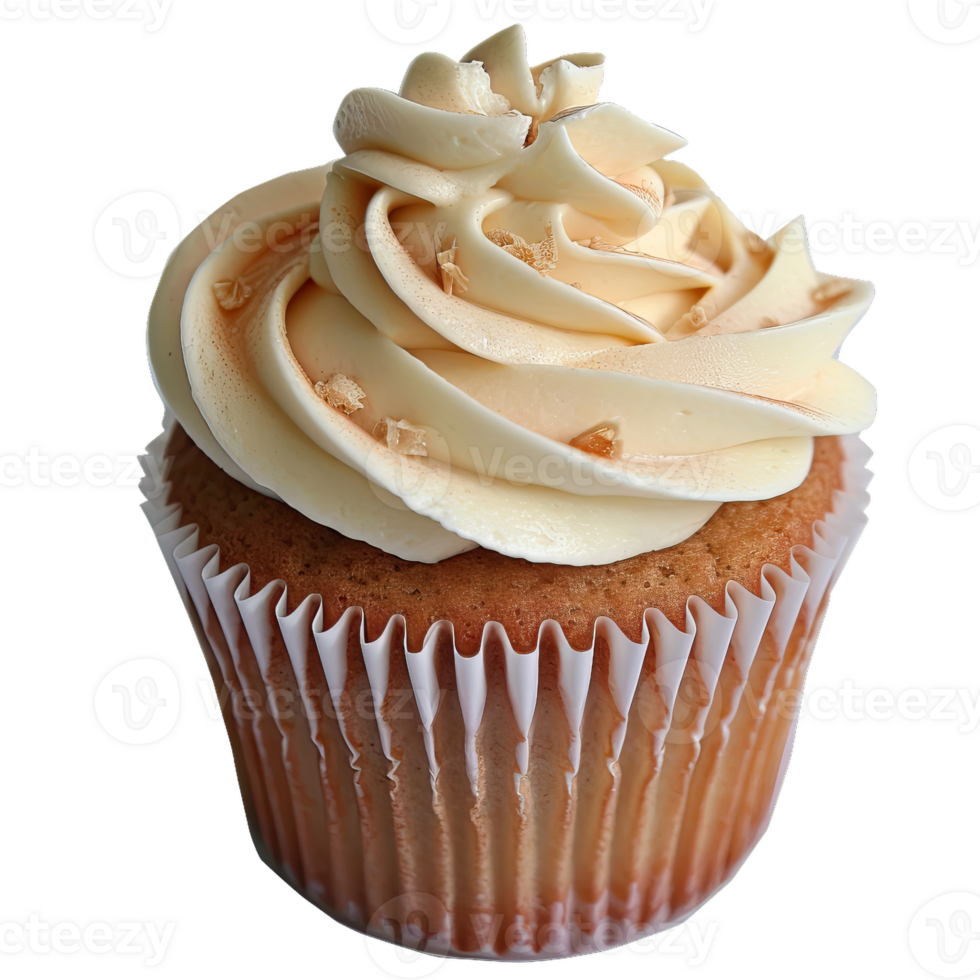 Delicious Creamy Vanilla Cupcake With Sprinkles png