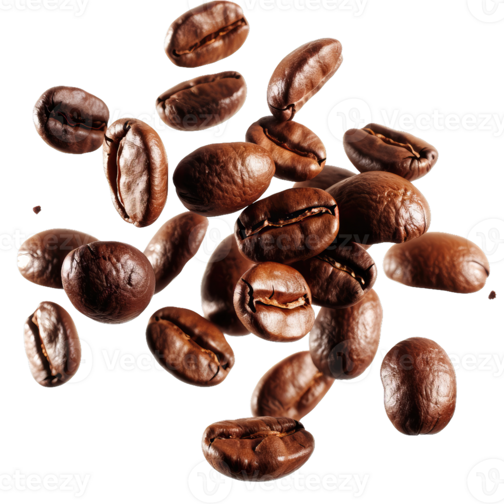 Floating Coffee Beans, Roasted Aroma Concept png