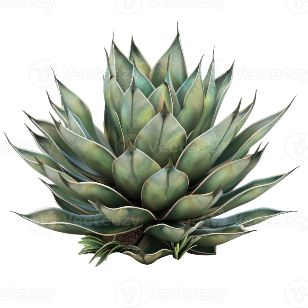 Agave Plant, Botanical Illustration, Tropical Desert Flora, Detailed Succulent, Nature Graphic png