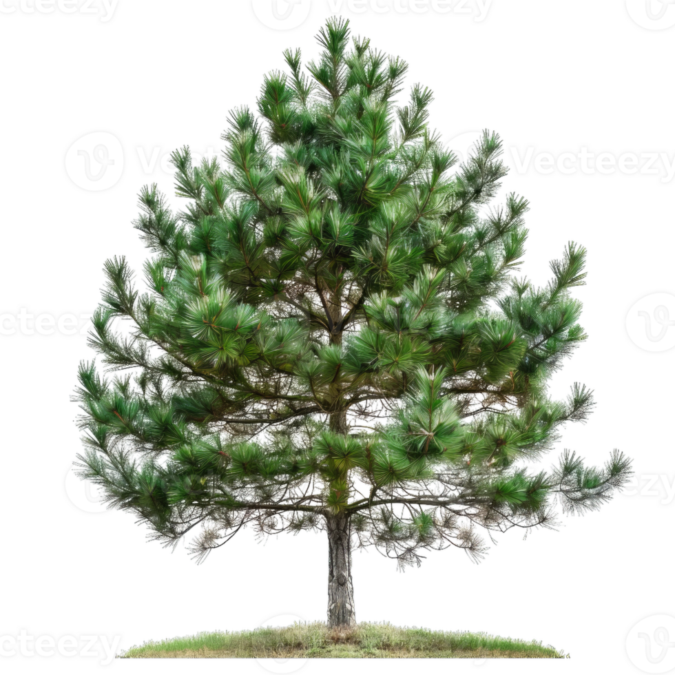 Beautiful Pine Tree With Green Needles, Transparent png