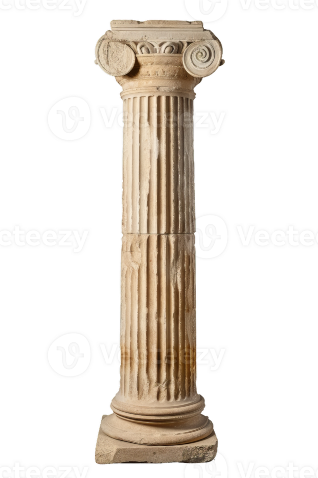 Ancient Column With Corinthian Order Capital Architecture png