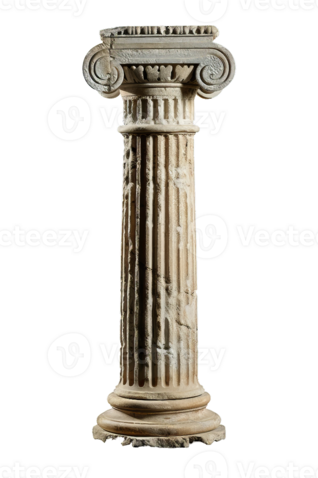 Antique Stone Column With Corinthian Order, Ancient Architecture png