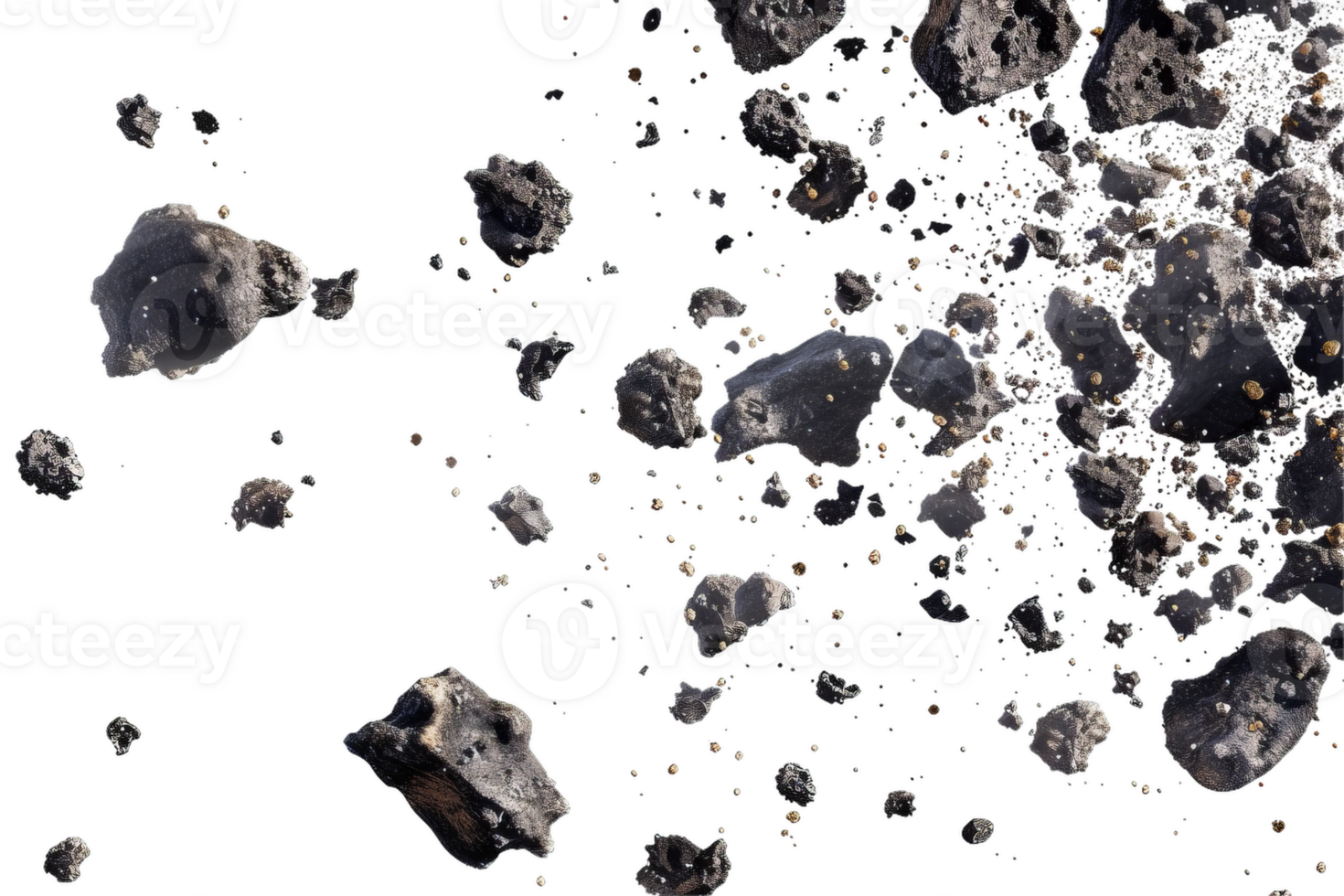 Meteor Shower Rock Formation, Space Debris Cluster, Falling Stones png