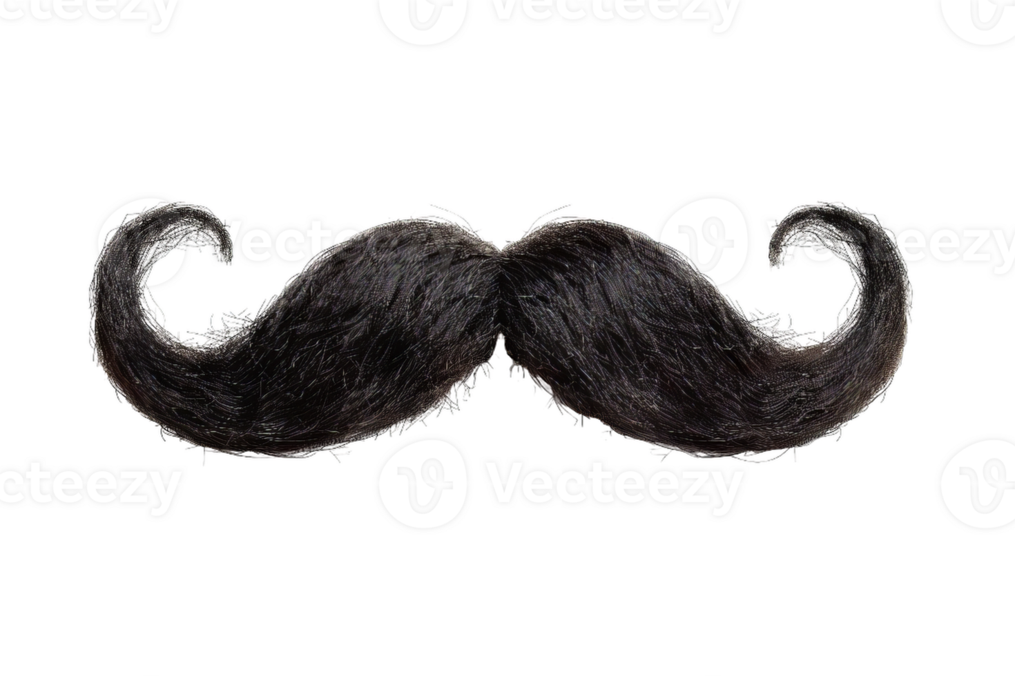 Funny Black Mustache Detailed Cutout Image png