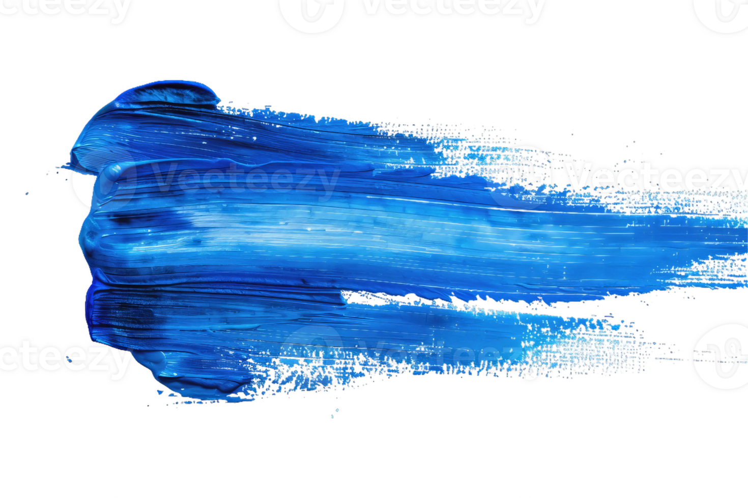 Azure Paint Stroke, Artistic Brush, Transparent Design Element png