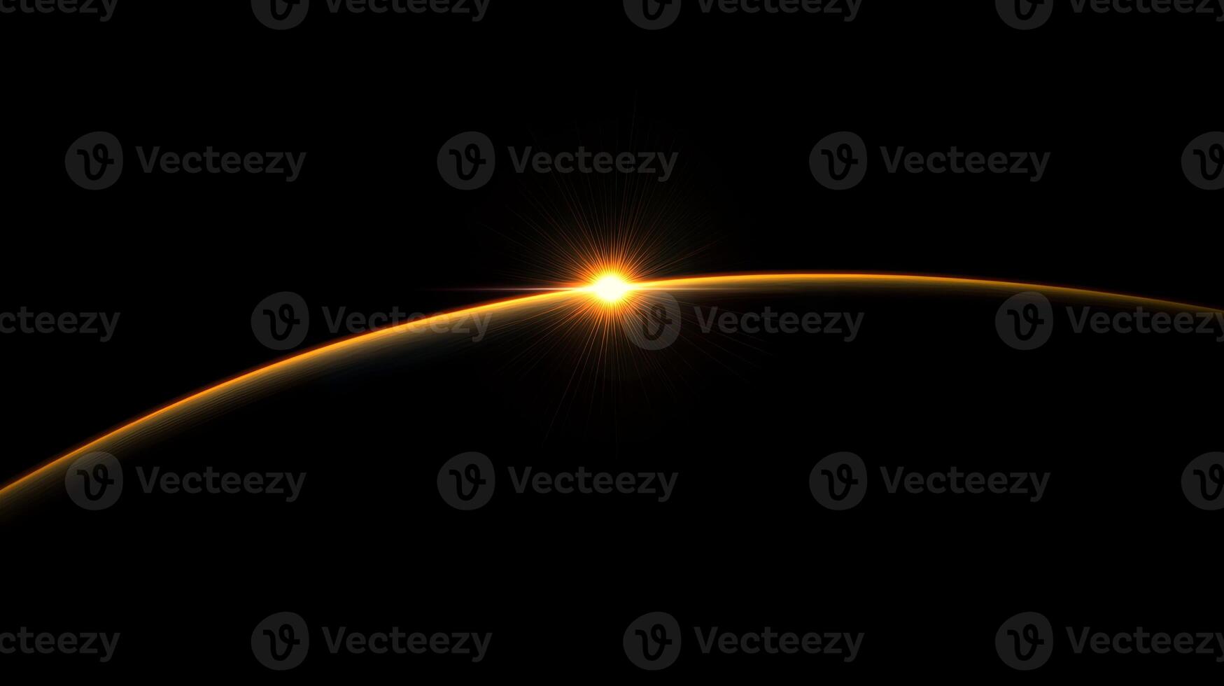 Sunrise over the curvature of the Earth captured from the dark vastness of space photo