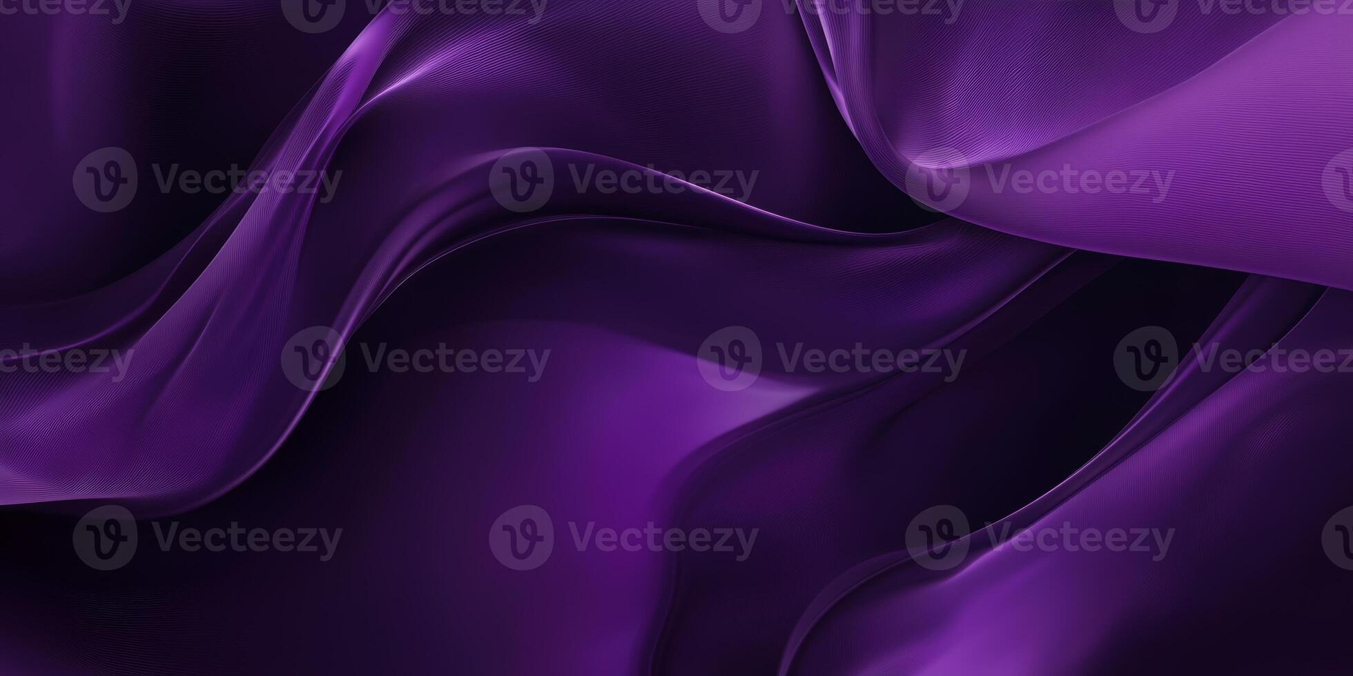 Smooth purple fabric flowing elegantly, showcasing rich texture and depth in a dynamic composition photo