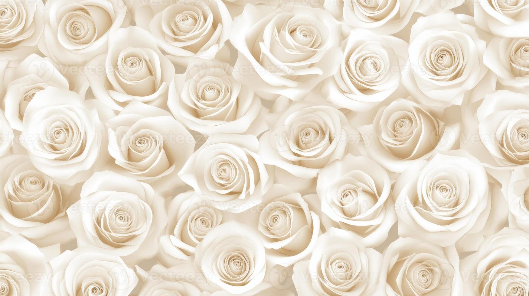 Elegant display of white roses arranged beautifully in a seamless pattern for decoration or design purposes photo