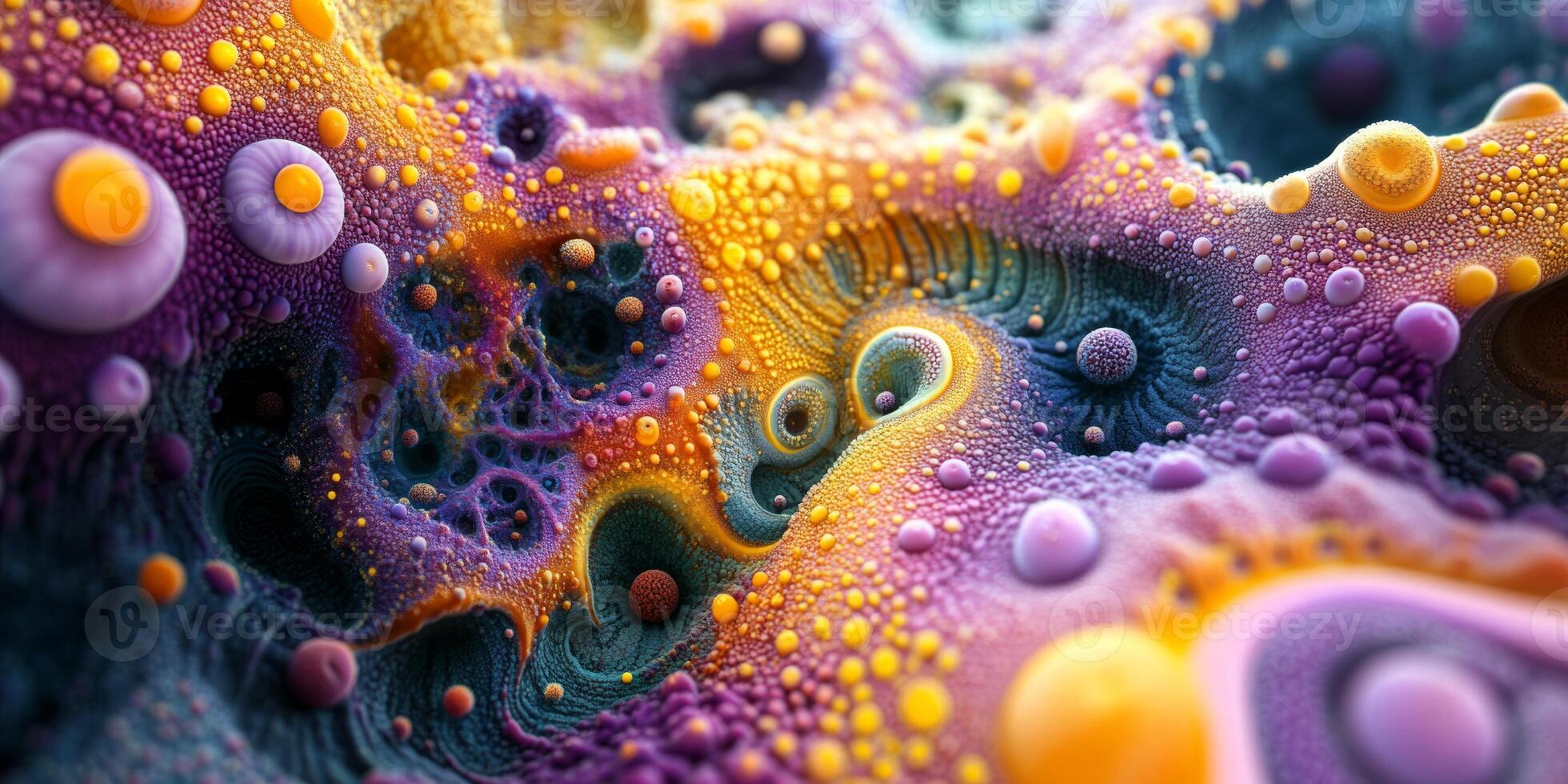 Colorful abstract pattern showcases vibrant shapes and textures in a captivating design inspired by natural formations photo