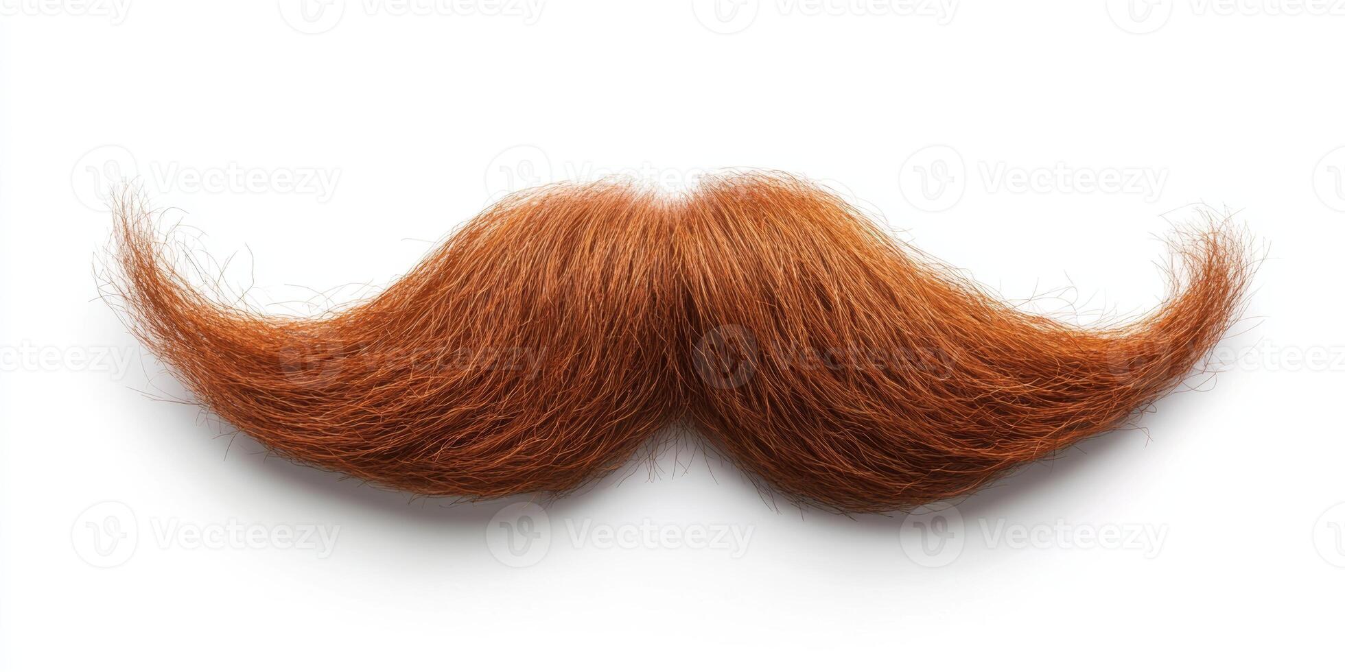 Creative and unique orange mustache placed on a white background ready for a fun costume party or themed event photo