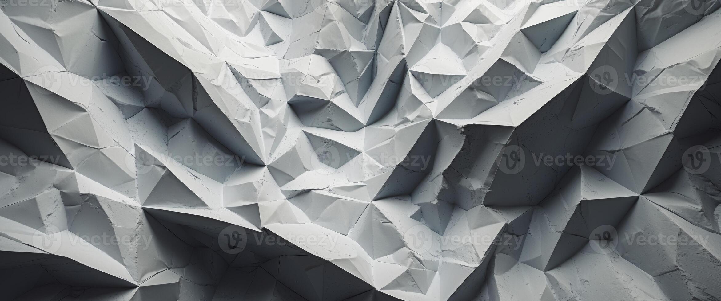 Abstract Geometric White Surface with Sharp Edges and Intersecting Planes, a Complex Texture. photo