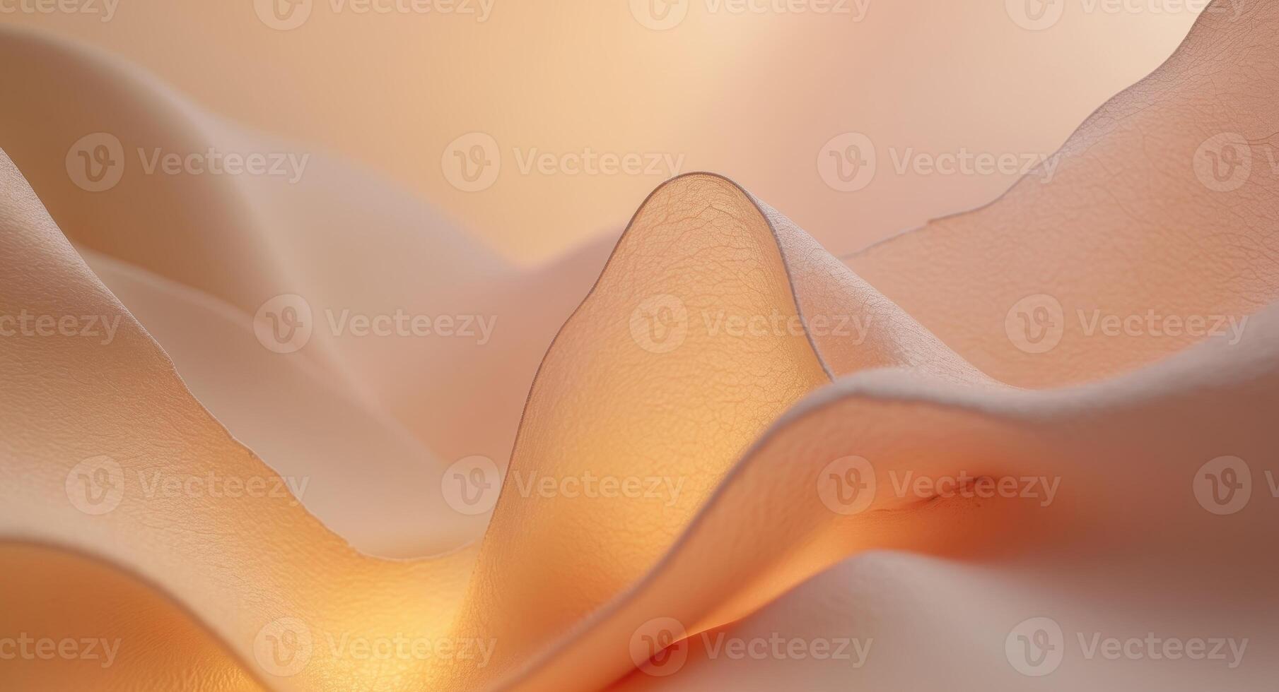 A close up of a white fabric with a light shining through photo