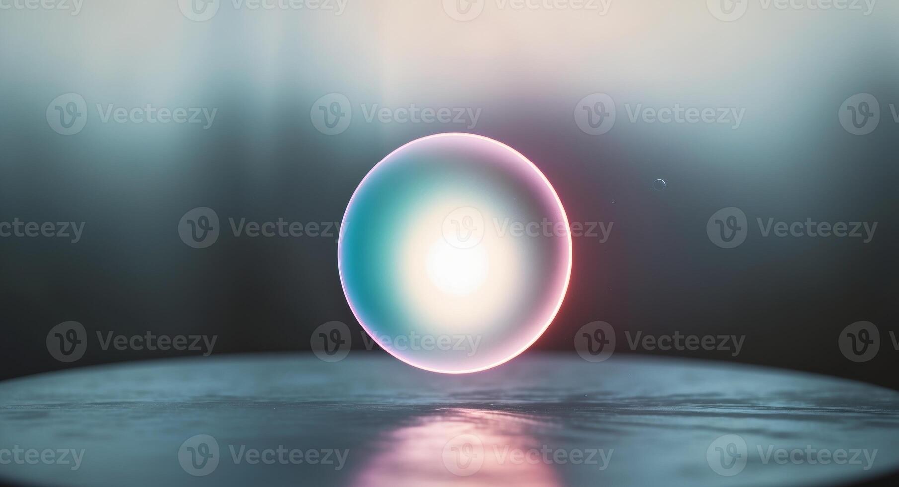 A ball with a light shining on it photo