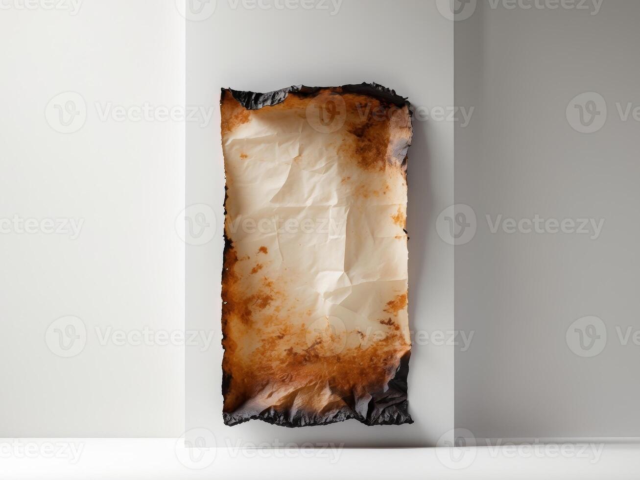 A piece of paper is hanging on a wall photo