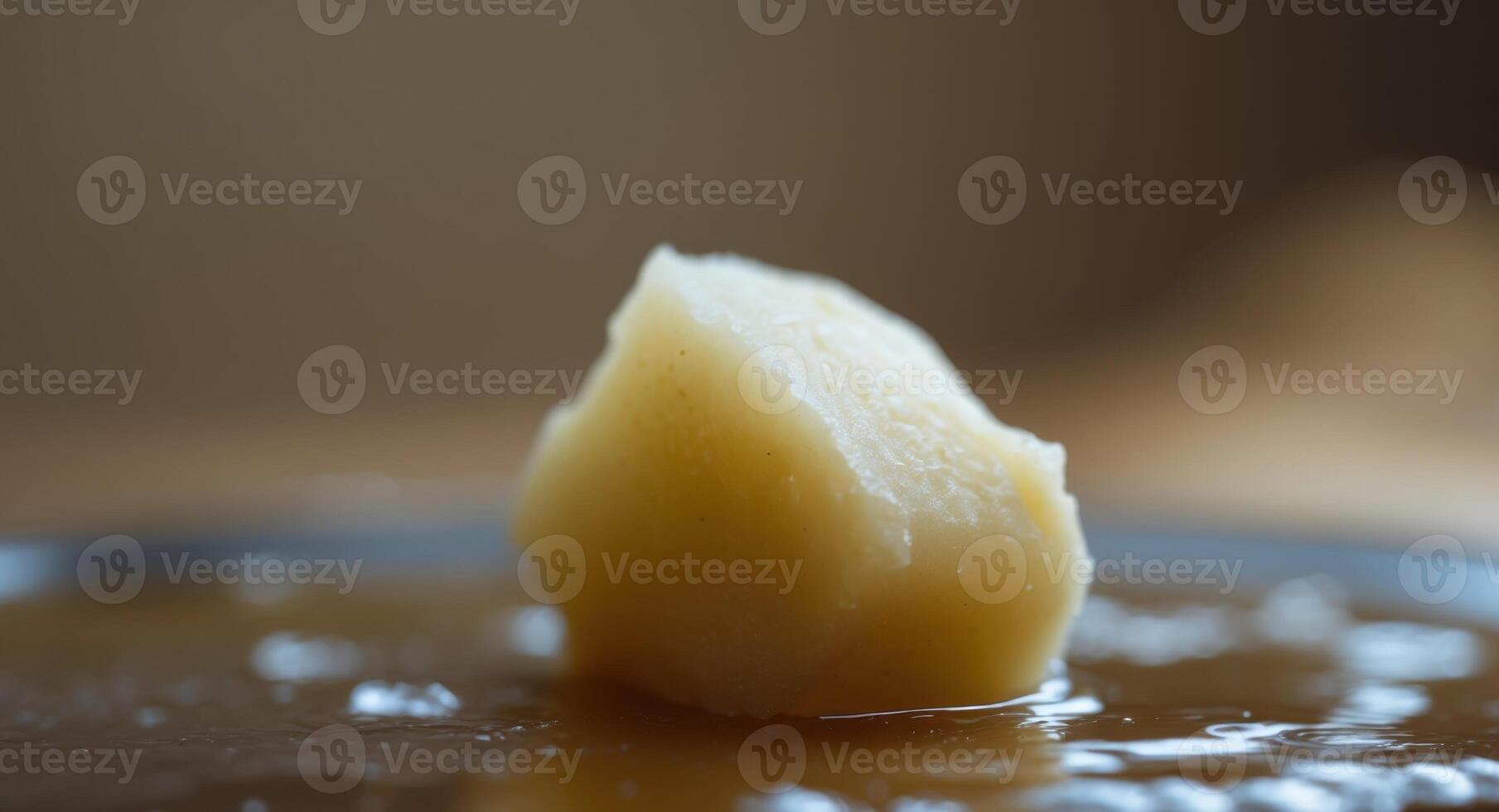 A piece of food sitting on a plate photo