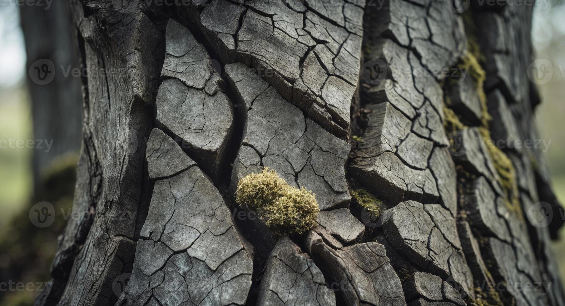 A close up of a tree with moss on it photo