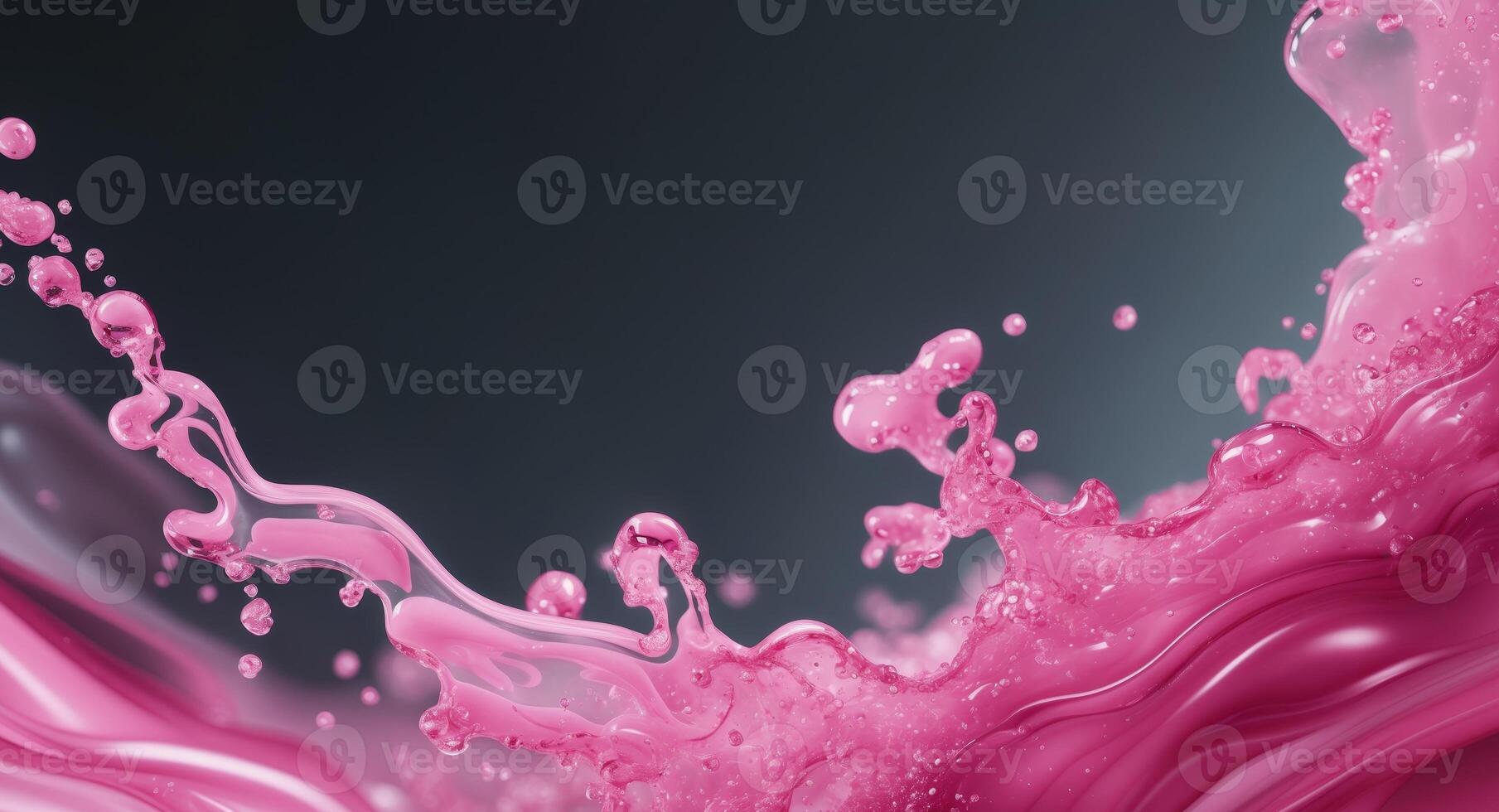 A pink liquid is splashing into the air photo