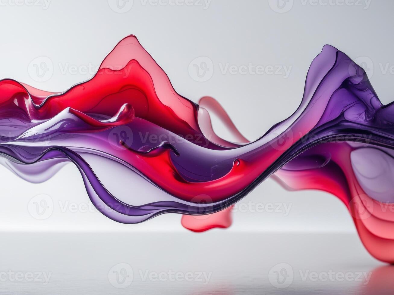 A red and purple liquid wave is being created photo