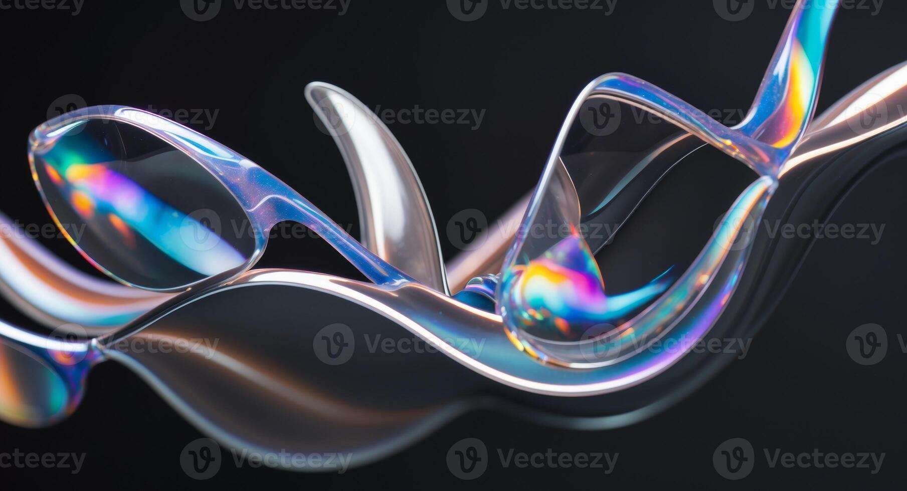 A close up of a colorful liquid wave photo