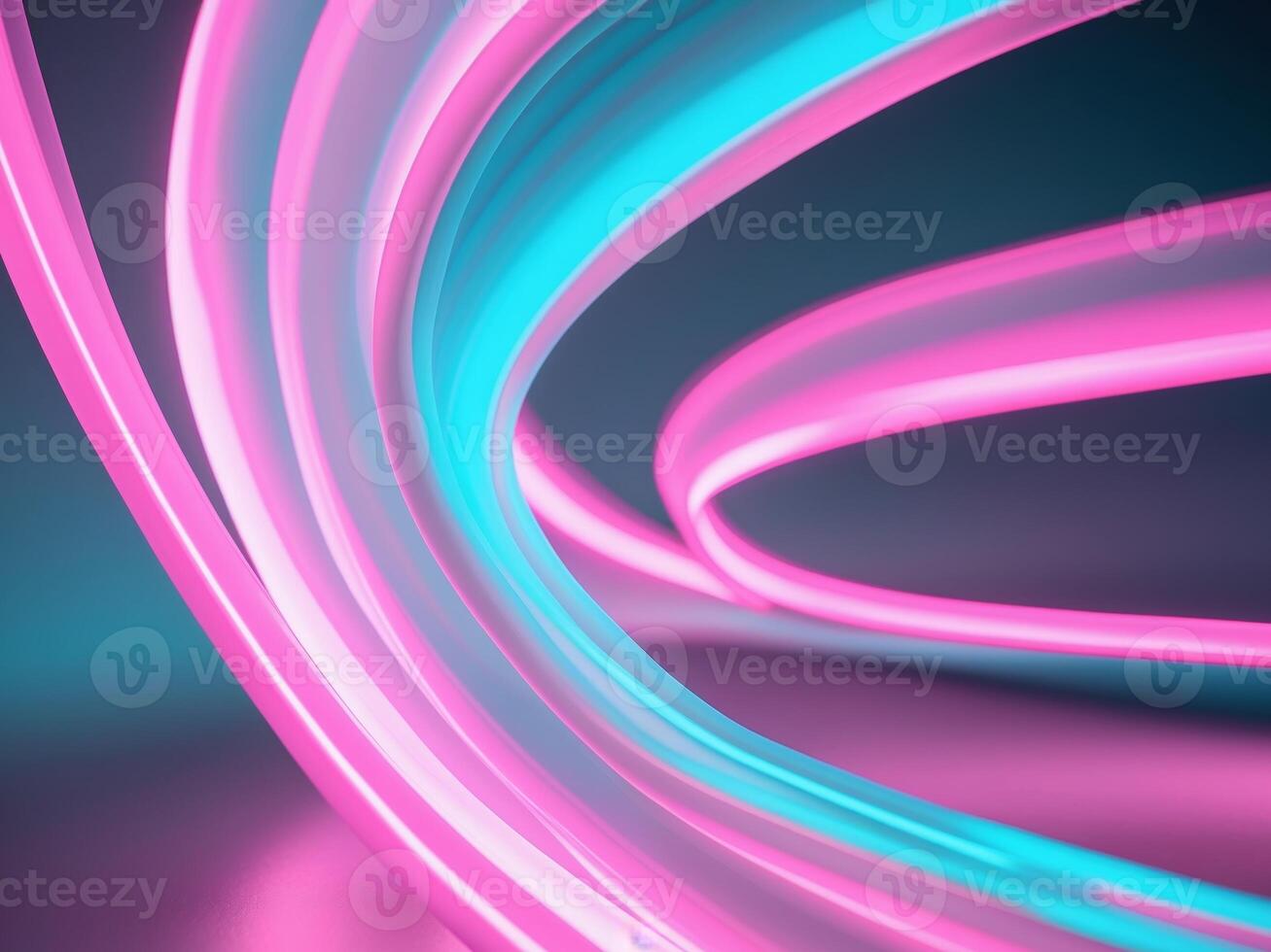 Abstract neon light background with motion blur photo