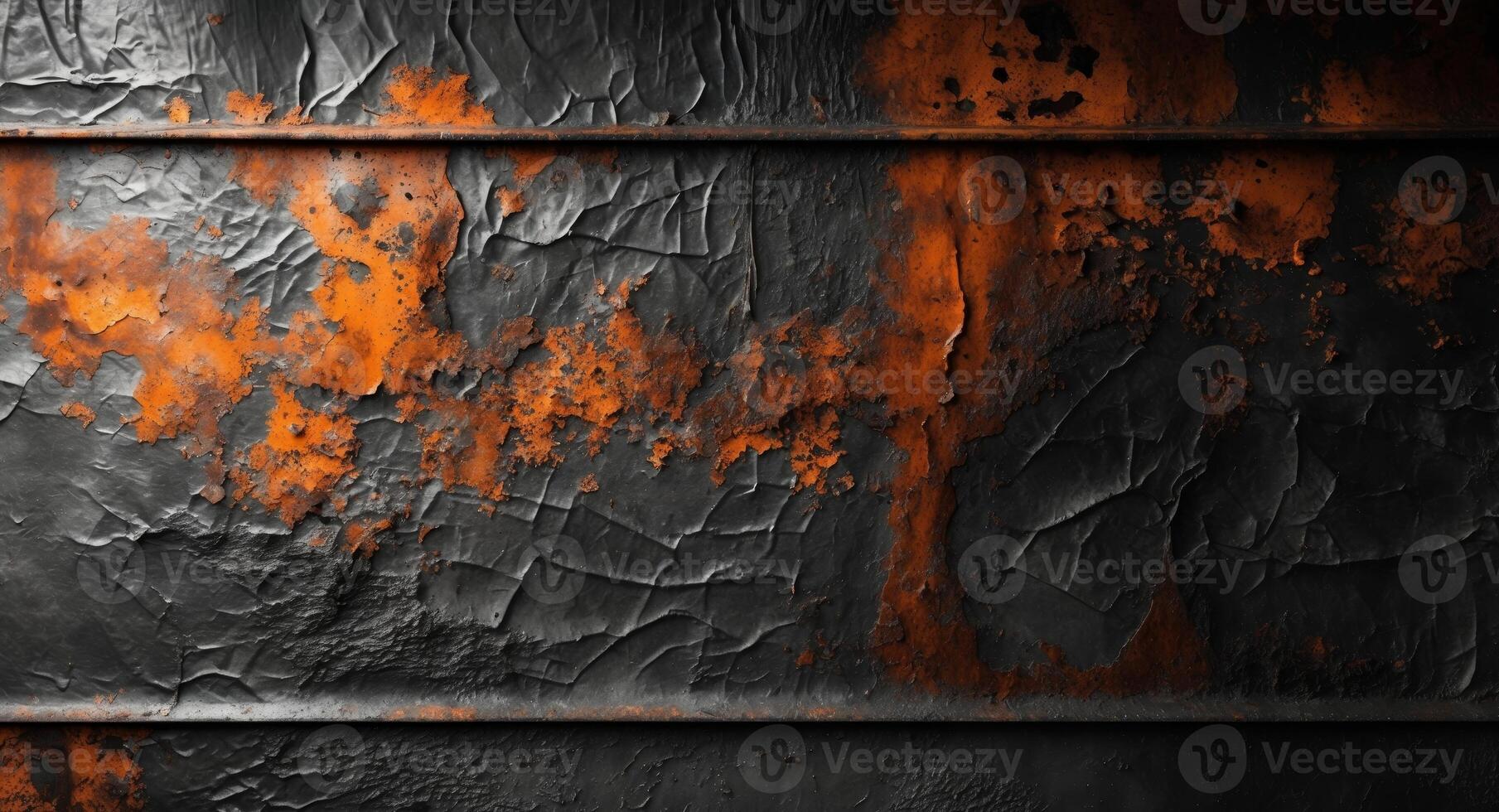 Decayed Metal Structure with Cracked Paint and Rust, Grunge Texture, Industrial Decay photo