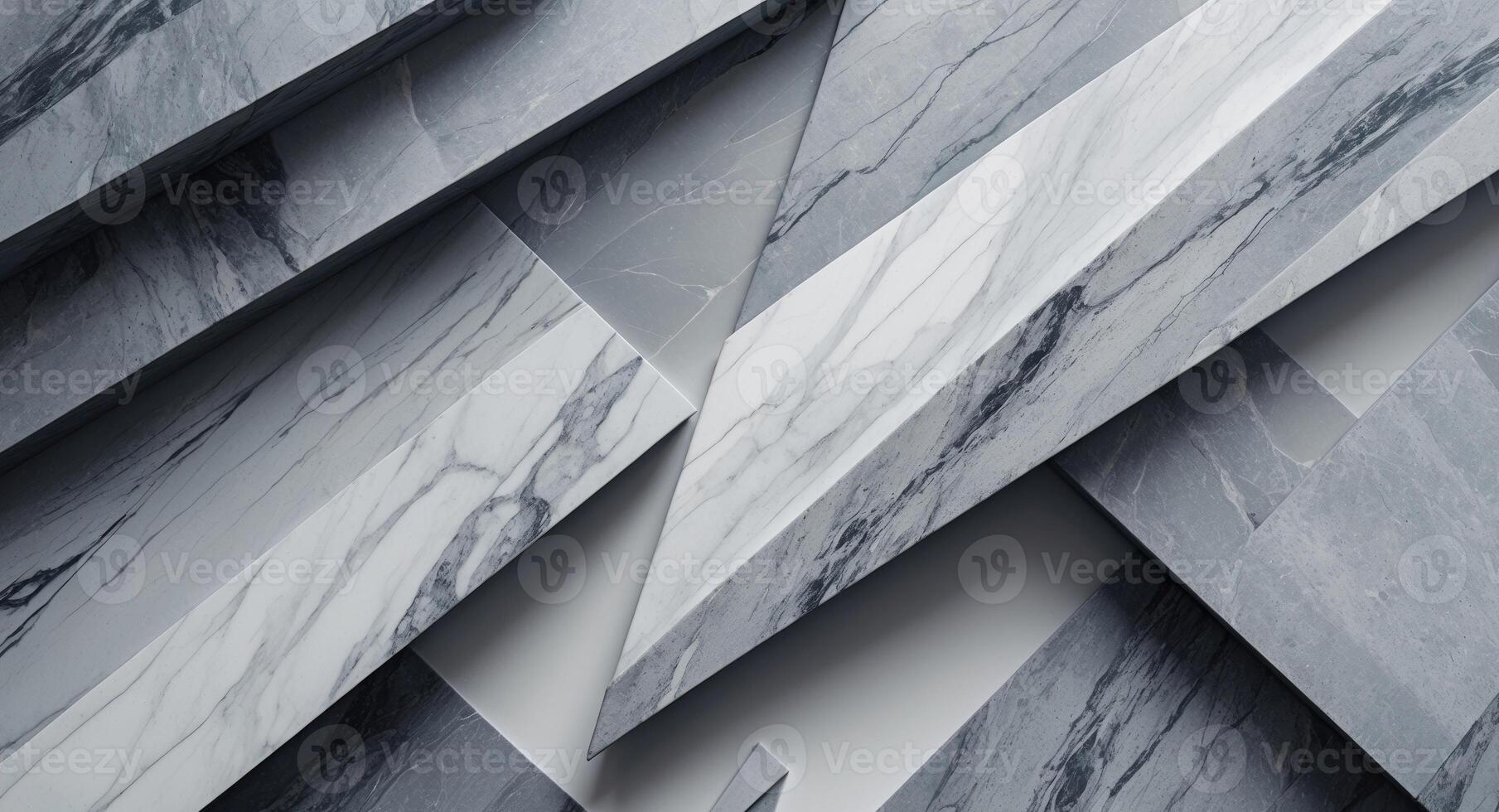 Abstract Marble Composition with Geometric Shapes and Subtle Shadow Play Design. photo