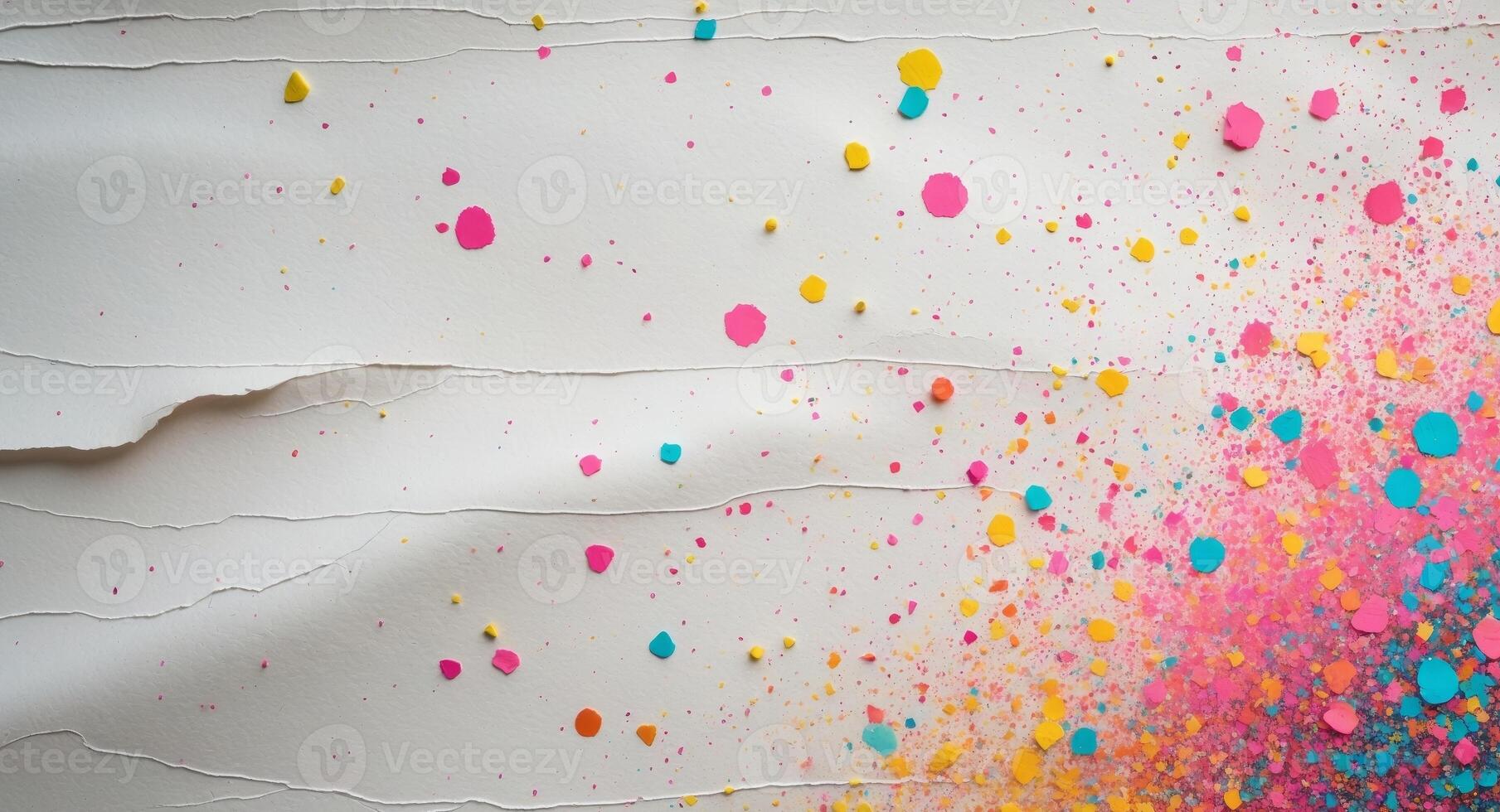 A wall with colorful paint splatters on it photo