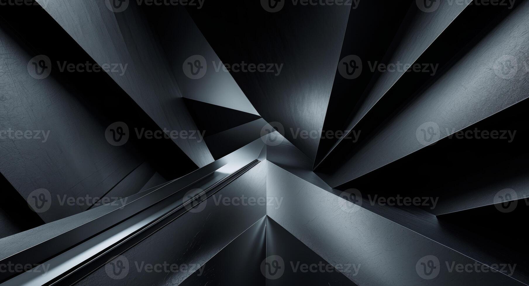 A black and white photo of a dark tunnel