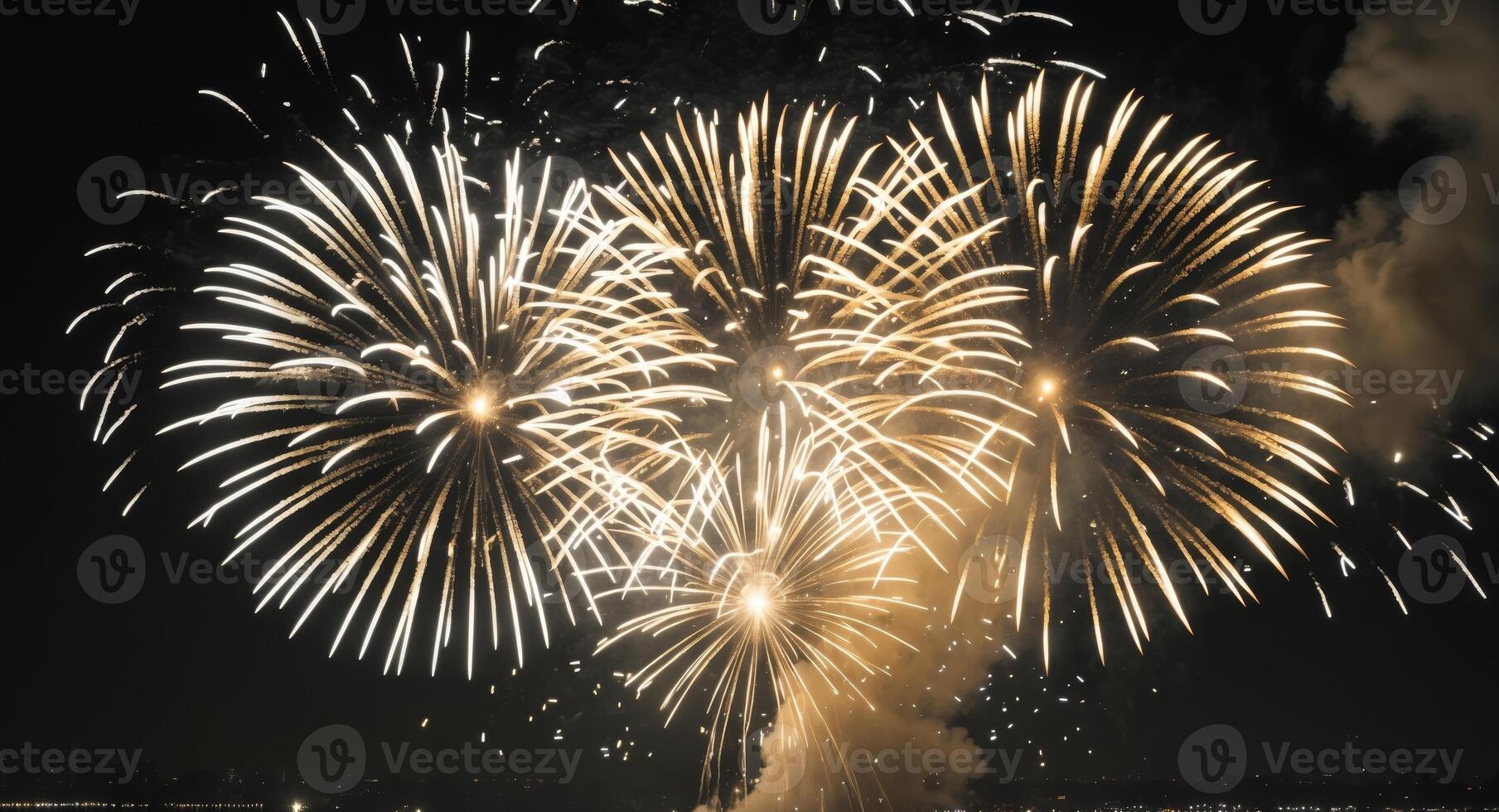 A large firework is exploding in the sky photo