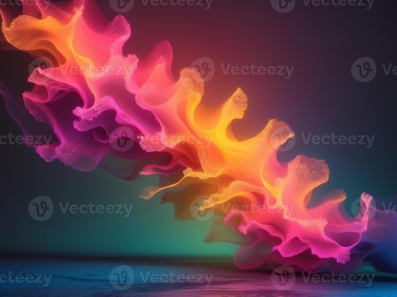 Abstract Flow. A Mesmerizing Blend of Pink, Orange, and Yellow Hues in Dynamic Motion. photo