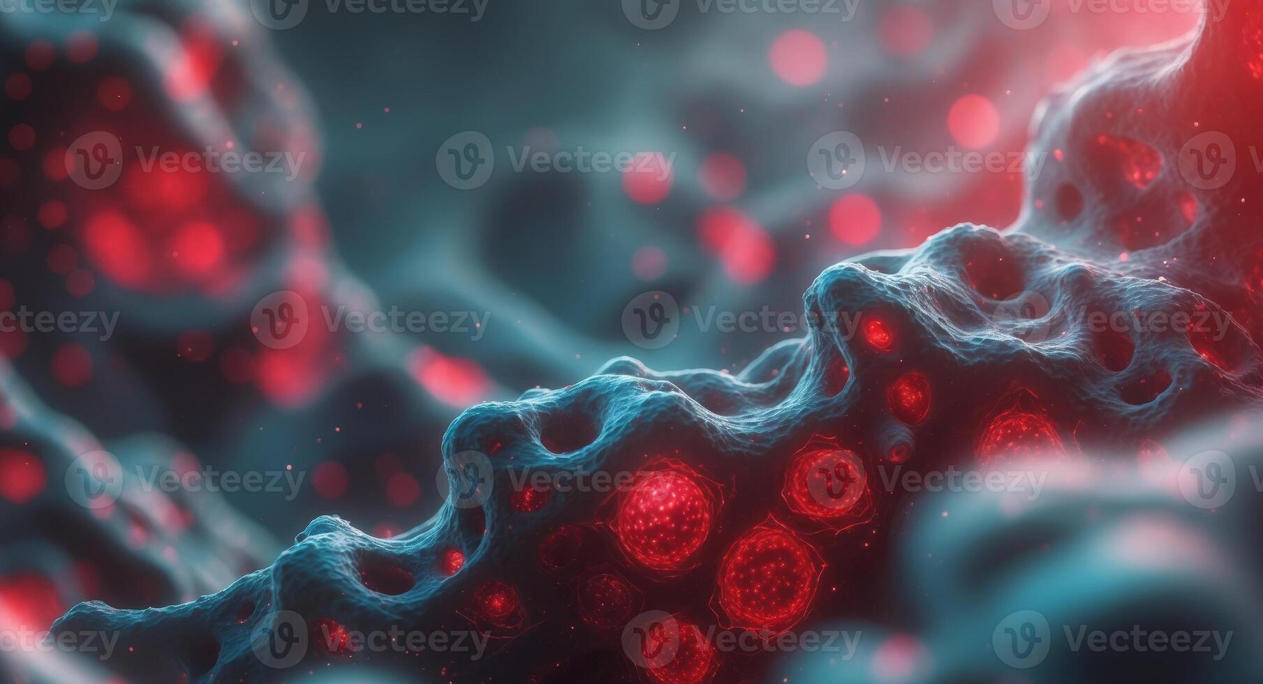The red blood cells are seen in this image photo