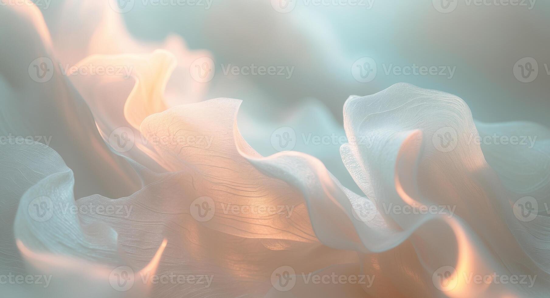 Abstract Flowing Fabric, Soft Light and Elegant Texture Background, Serene Aesthetic. photo