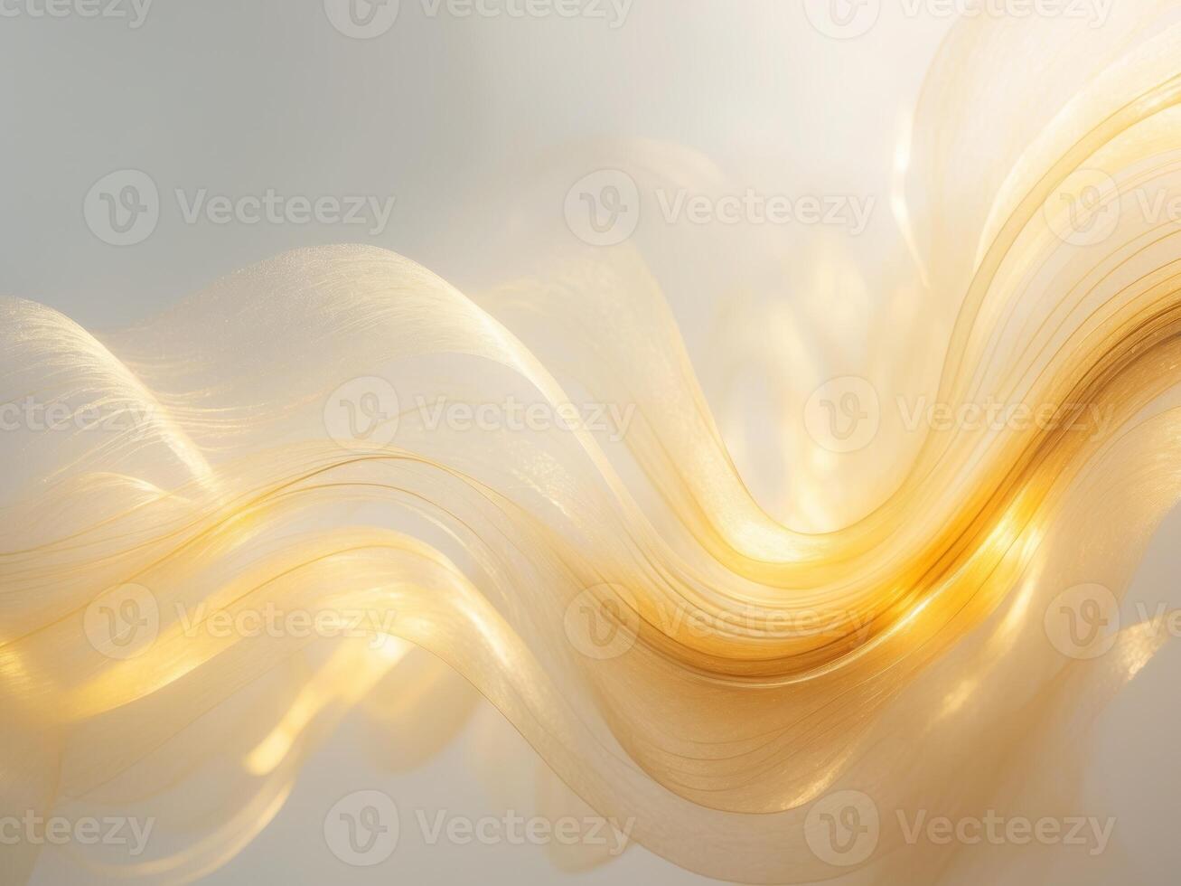 Abstract golden wave background with light effects photo