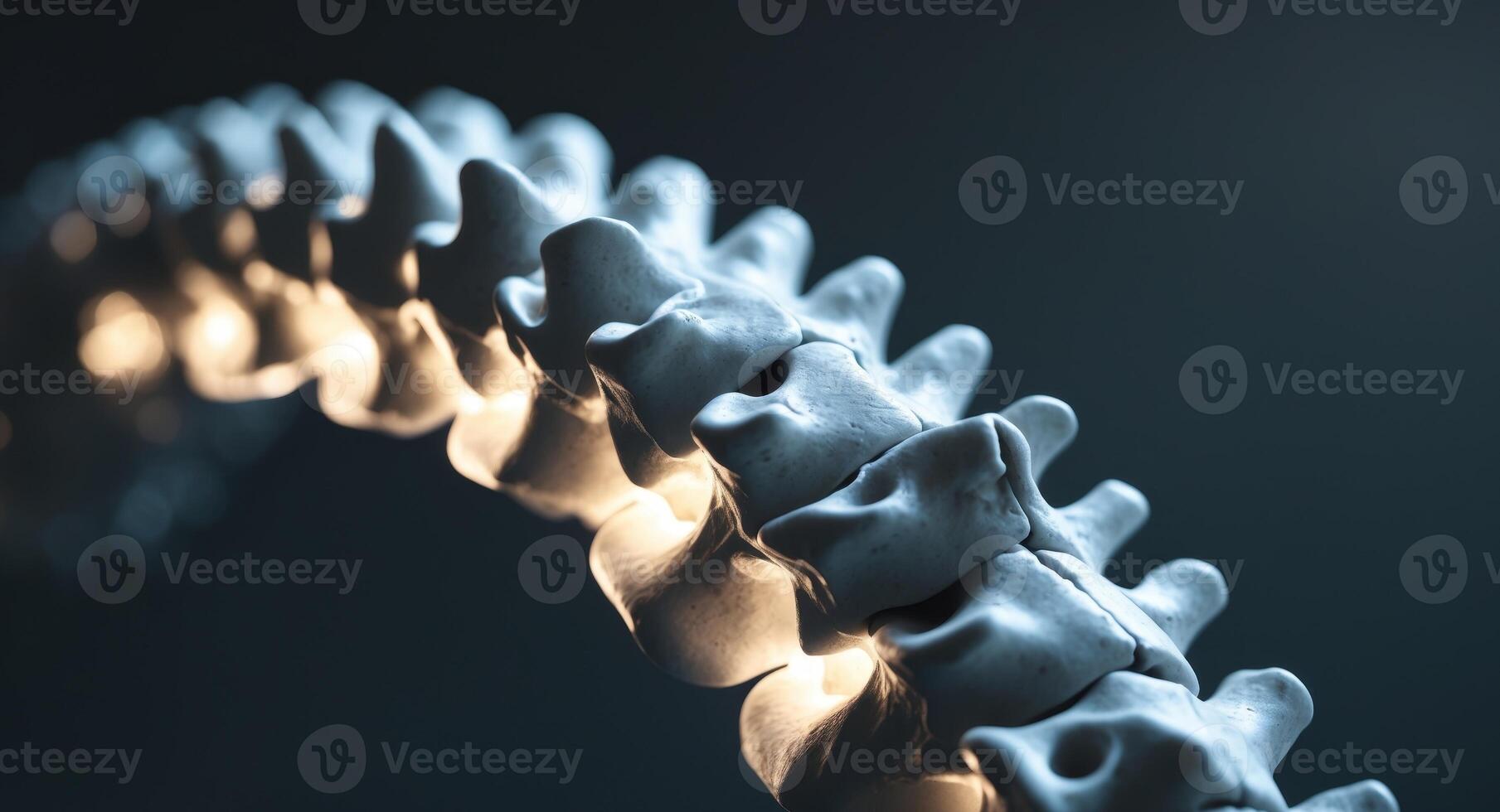 A close up of a human spine photo