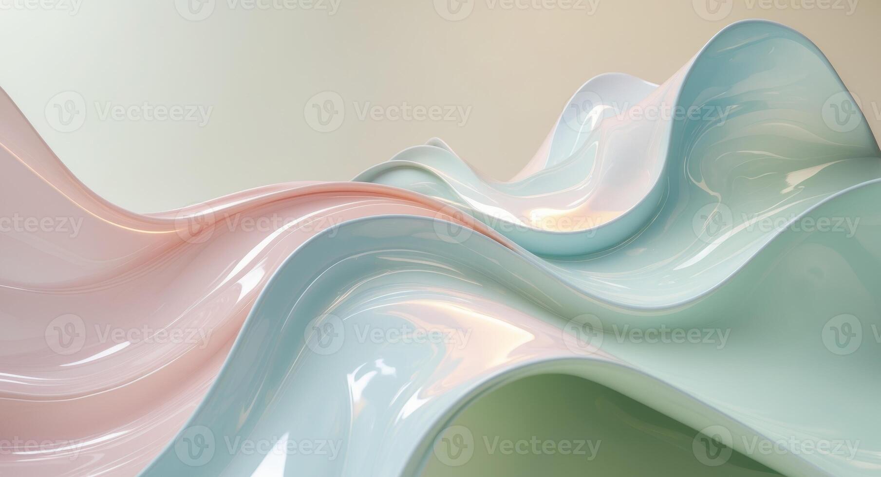 Abstract background with waves 3d rendering photo