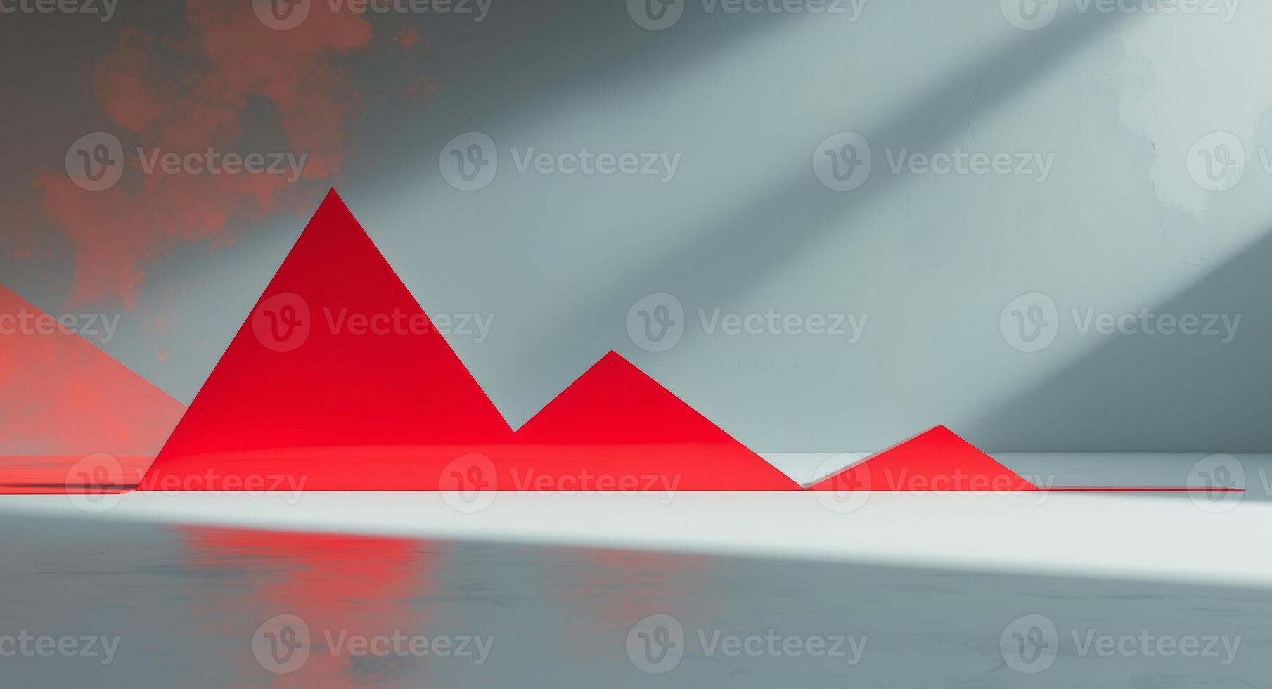 A red graph is sitting on a table photo