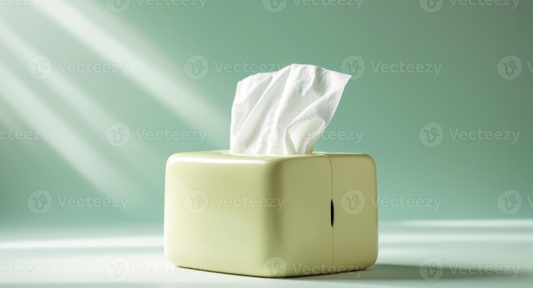 A tissue in a box on a table photo