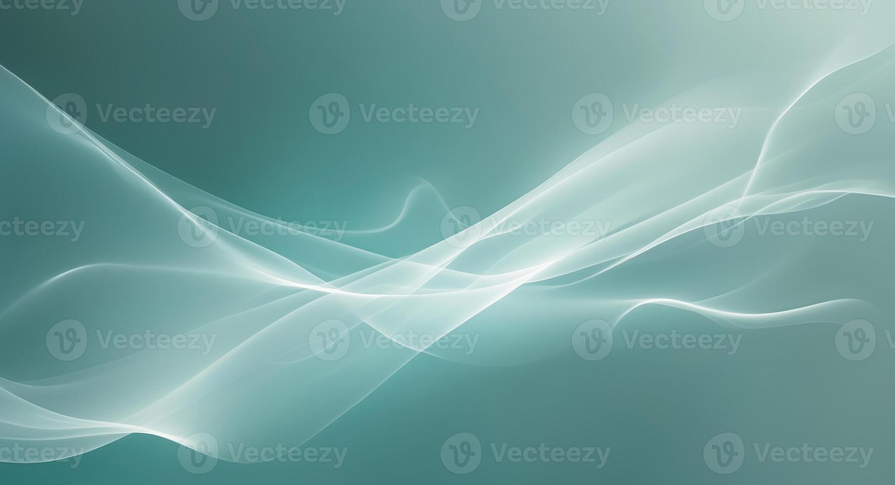 Abstract Teal Background with Flowing White Lines, Modern and Elegant Design photo