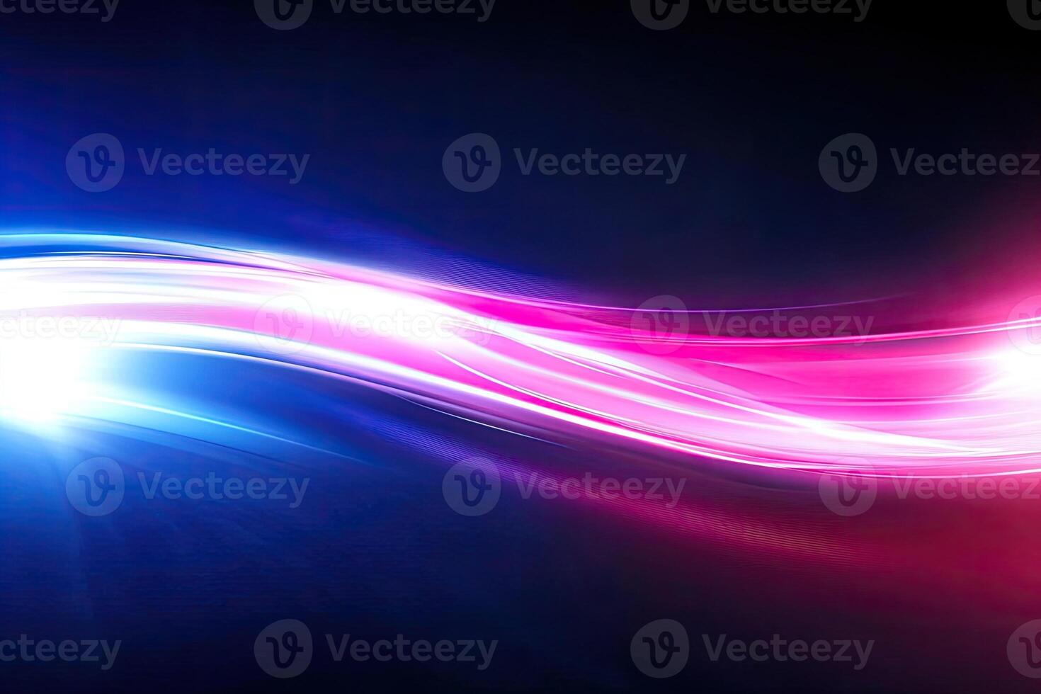 Abstract light waves on a dark background photo
