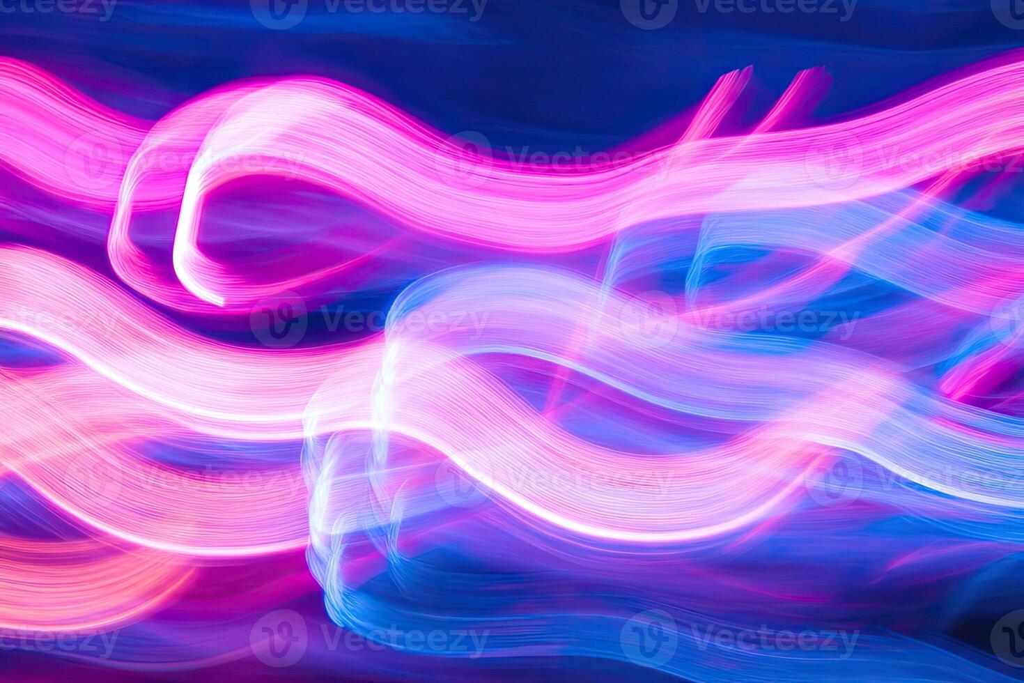 Abstract light painting of pink and blue waves photo