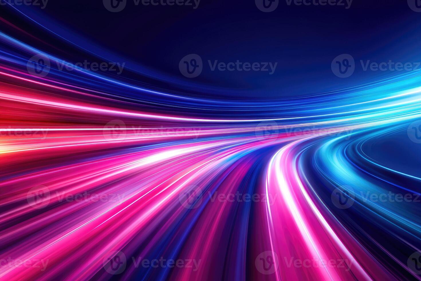 Abstract light trails on a dark background photo