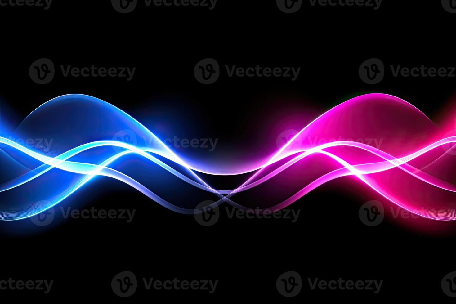 A colorful wave of sound waves on a black background photo