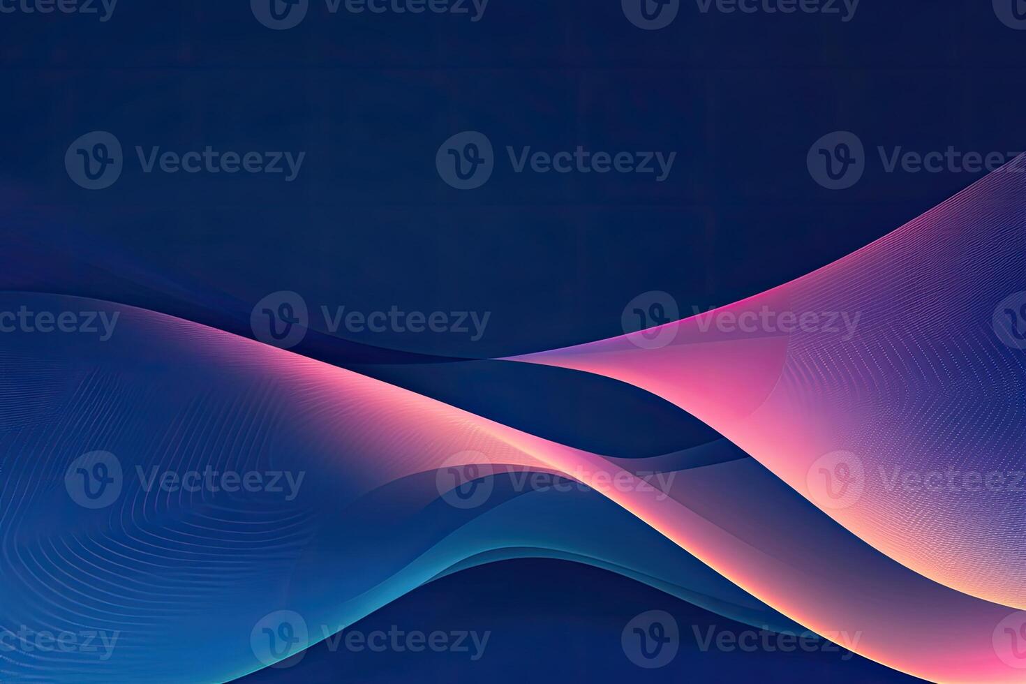 A blue and pink background with waves photo