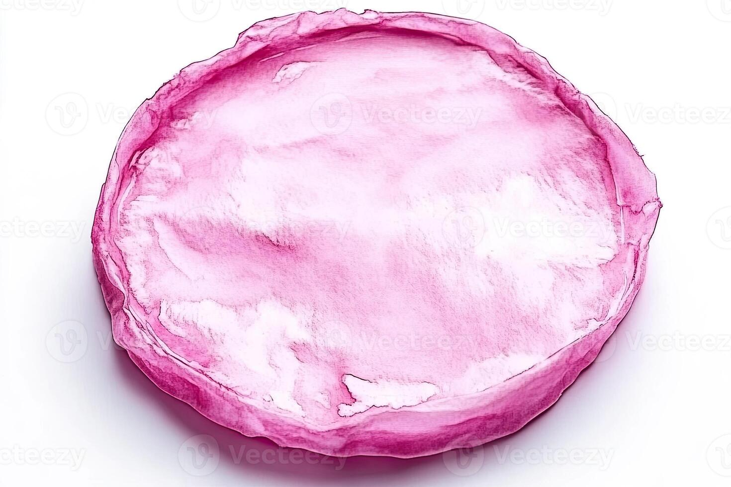A pink cake with a white background photo