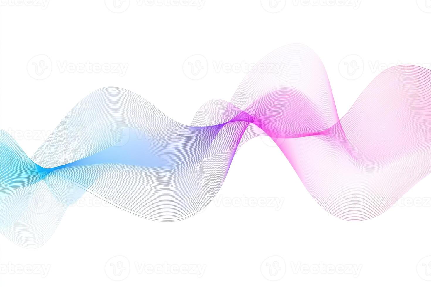 A blue and pink wave of water on a white background photo