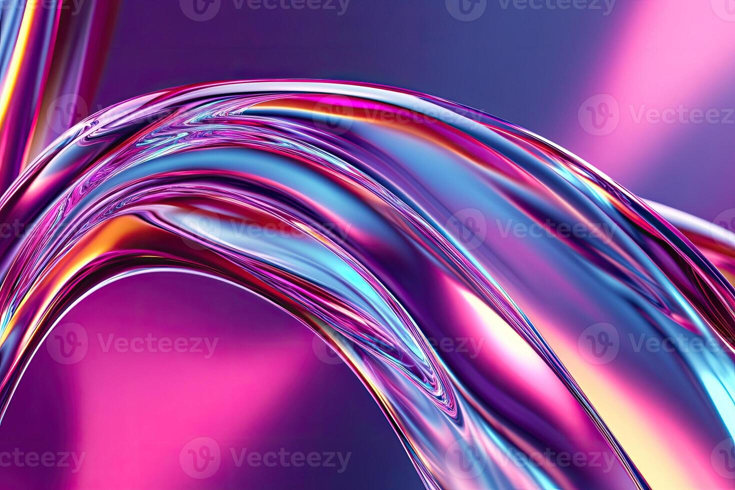 A colorful liquid flowing in a curved shape photo