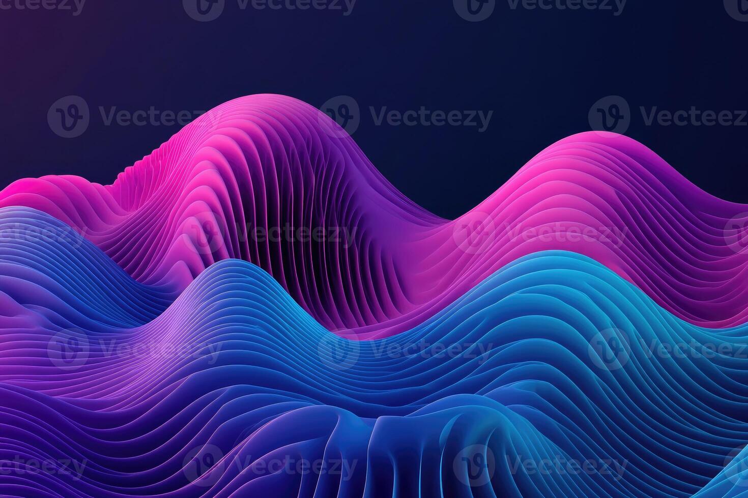 Abstract wave background with 3d waves photo