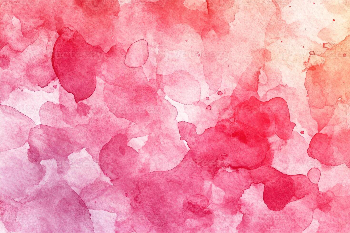 Watercolor abstract background with pink and red splashes photo